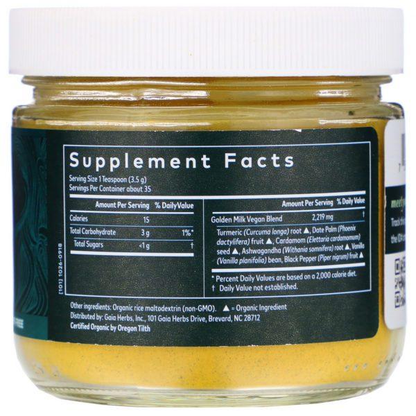 Gaia Herbs, Golden Milk, 4.3 oz (123 g) - Imagen 2