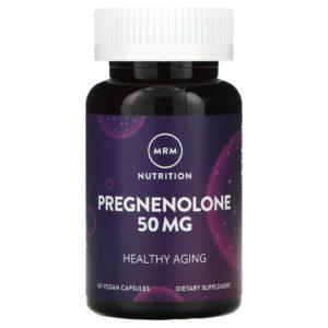 MRM, Pregnenolona, 50 mg, 60 cápsulas veganas