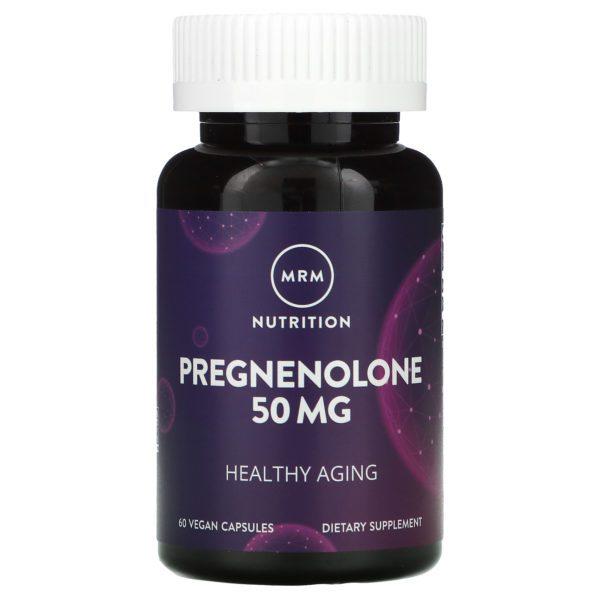MRM, Pregnenolona, 50 mg, 60 cápsulas veganas