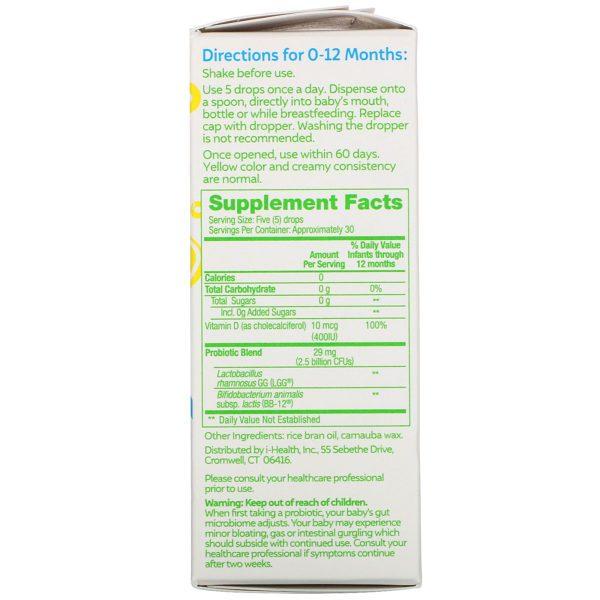 Culturelle, Probiotics, Baby, Grow + Thrive, Probiotics + Vitamin D Drops, 0-12 Months, .30 fl oz (9 ml) - Imagen 2