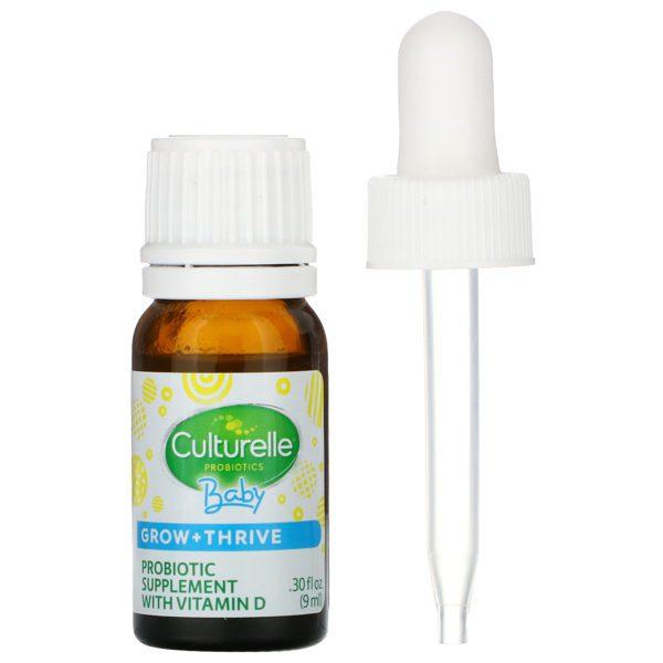 Culturelle, Probiotics, Baby, Grow + Thrive, Probiotics + Vitamin D Drops, 0-12 Months, .30 fl oz (9 ml) - Imagen 3