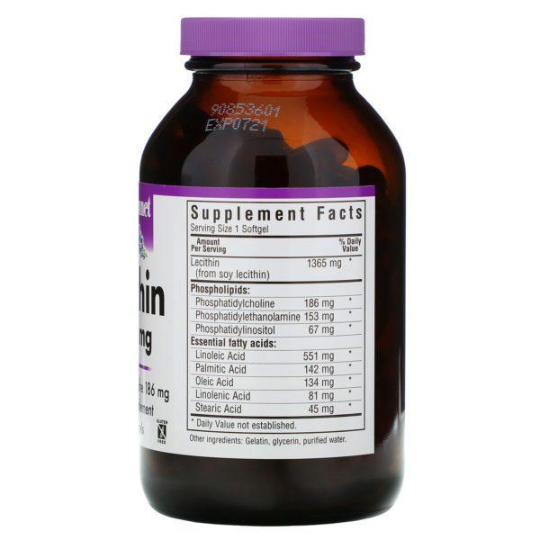 Bluebonnet Nutrition, Natural Lecithin, 1,365 mg, 180 Softgels - Imagen 2