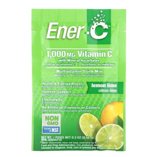 Ener-C, Vitamin C, Multivitamin Drink Mix, Lemon Lime, 1,000 mg, 30 Packets, 10.1 oz. (286.8 g) - Imagen 3