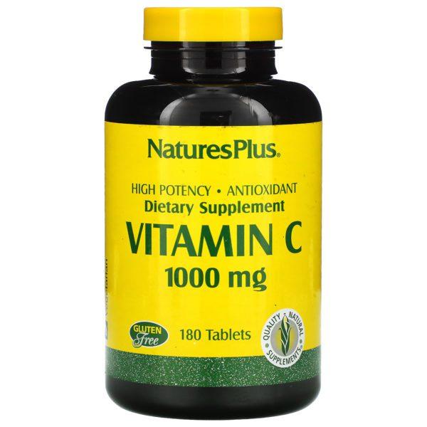 Nature's Plus, Vitamina C, 1000 mg, 180 tabletas