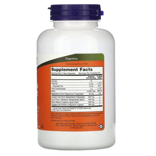 Now Foods, Suplemento de Apoyo para la cándida, 180 cápsulas vegetales - Imagen 2