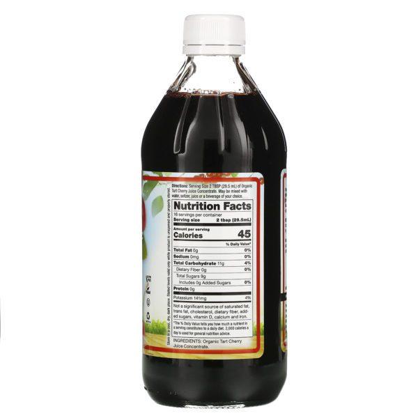 Dynamic Health  Laboratories, Certified Organic Tart Cherry, 100% Juice Concentrate, Unsweetened, 16 fl oz (473 ml) - Imagen 2