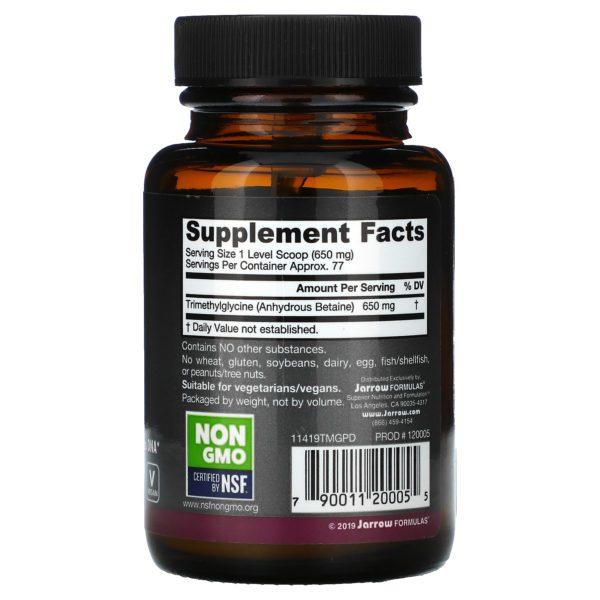 Jarrow Formulas, TMG Crystals, 50 g (1,76 oz) - Imagen 2