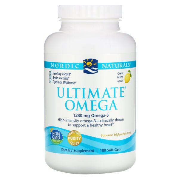 Nordic Naturals, Ultimate Omega, limón, 1,280 mg, 180 cápsulas blandas - Imagen 3