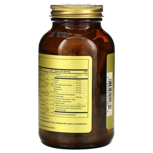 Solgar, Formula V, VM-75, múltiples vitaminas con minerales quelados, 120 cápsulas vegetarianas - Imagen 3