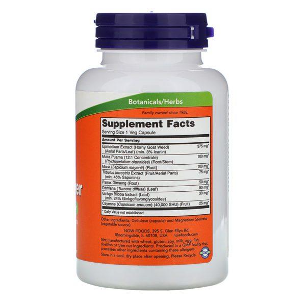 Now Foods, Men's Virility Power, 120 cápsulas vegetales - Imagen 2