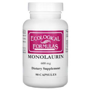 Ecological Formulas, Monolaurina, 600 mg, 90 cápsulas