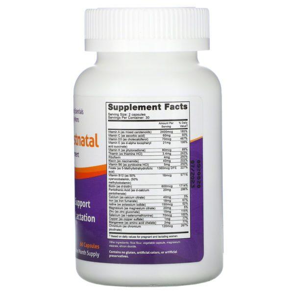 Fairhaven Health, Suplemento multivitamínico para la lactancia posnatal, 60 cápsulas - Imagen 2