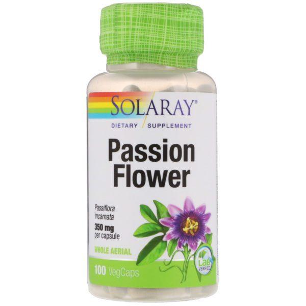 Solaray, Pasiflora, 350 mg, 100 cápsulas vegetales