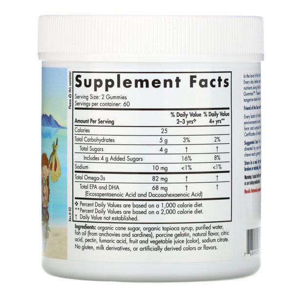 Nordic Naturals, Nordic Omega-3 Gummies, Gomitas de omega-3, Bocaditos de mandarina, 82 mg, 120 gomitas - Imagen 2