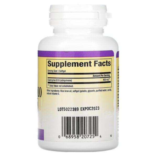 Natural Factors, Coenzima Q10, 400 mg, 60 cápsulas blandas - Imagen 2