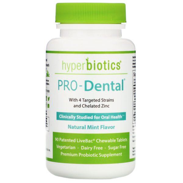 Hyperbiotics, PRO-Dental, Sabor a menta natural, 90 comprimidos masticables
