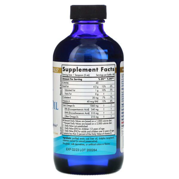 Nordic Naturals, Aceite de hígado de bacalao polar (237 ml) - Imagen 2