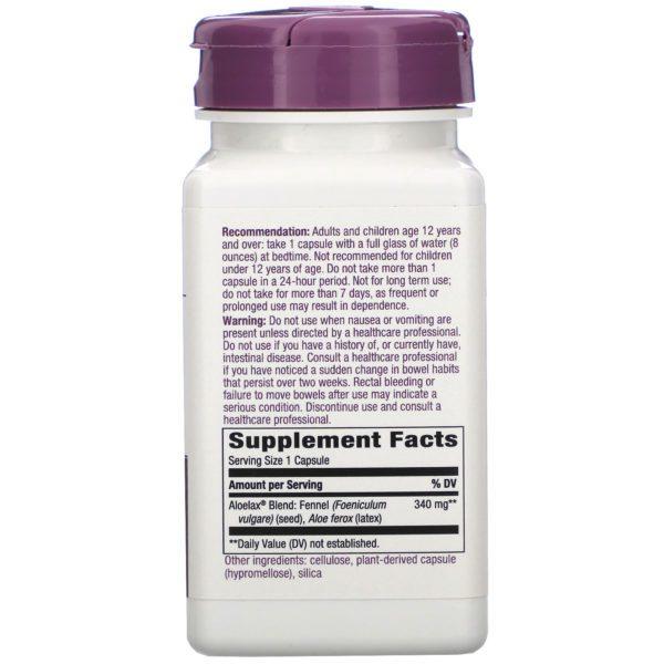Nature's Way, Aloelax with Fennel Seed, 340 mg, 100 Vegan Capsules - Imagen 2