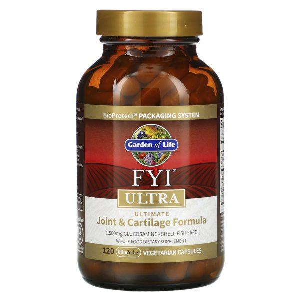 Garden of Life, FYI Ultra, Ultimate Joint & Cartilage Formula, 120 UltraZorbe Vegetarian Capsules - Imagen 3