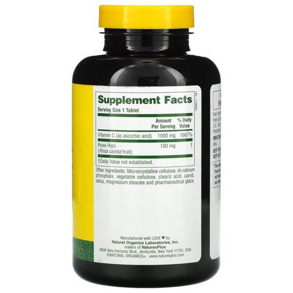 Nature's Plus, Vitamina C, 1000 mg, 180 tabletas - Imagen 2