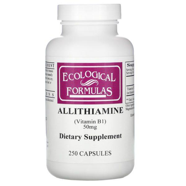 Ecological Formulas, Alitiamina (Vitamina B1), 50 mg, 250 Cápsulas