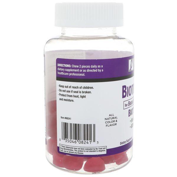 Rejuvicare, Gomitas de biotina, sabor frutilla, 10 000 mcg, 60 gomitas - Imagen 3