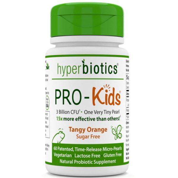 Hyperbiotics, PRO-Kids, El probiótico perfecto para los niños, sin azúcar, cítrico ácido, 60 microperlas