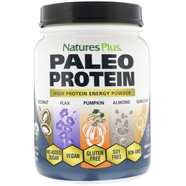 Nature's Plus, Proteína paleo en polvo, Sin sabor ni endulzantes, 675 g (1,49 lb)