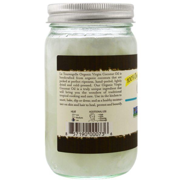 La Tourangelle, Virgin & Unrefined, Organic Coconut Oil, 14 fl oz (414 ml) - Imagen 3