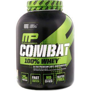 MusclePharm, Combate 100 % suero, vainilla, 5 libras (2269 g)