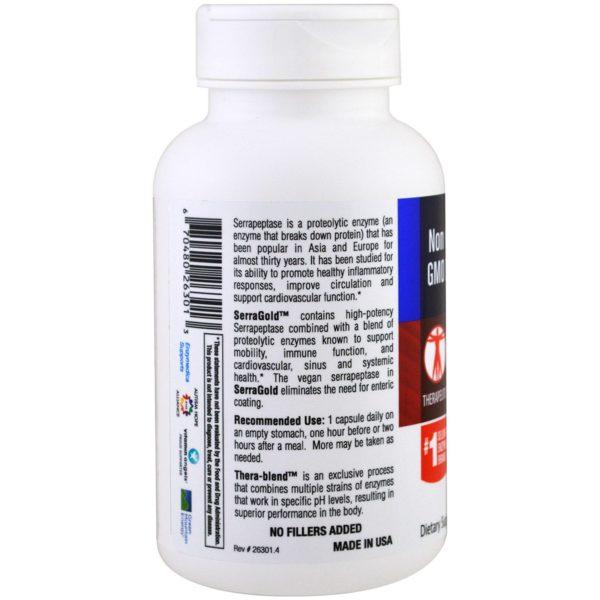 Enzymedica, SerraGold, Serrapeptasa de alta potencia, 120 cápsulas - Imagen 3