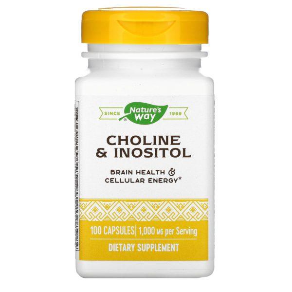Nature's Way, Colina e inositol, 1000 mg, 100 cápsulas