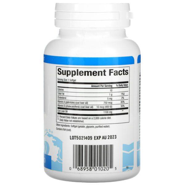 Natural Factors, Aceite de hígado de bacalao súper, 90 geles blandos - Imagen 2