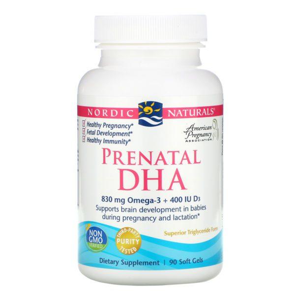 Nordic Naturals, DHA Prenatal, fórmula sin sabor, 500 mg, 90 cápsulas blandas - Imagen 3