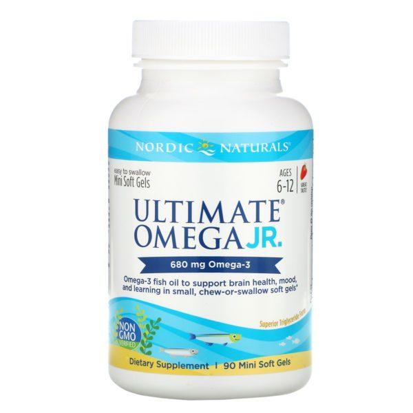 Nordic Naturals, Ultimate Omega para niños, 6 a 12 años, Fresa, 680 mg, 90 minicápsulas blandas - Imagen 3