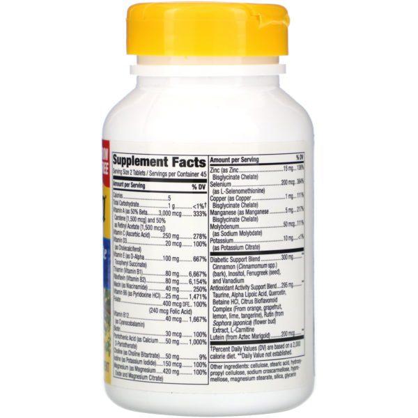 Nature's Way, Completia, Suplemento multivitamínico completo para personas con diabetes, Sin hierro, 90 comprimidos - Imagen 2