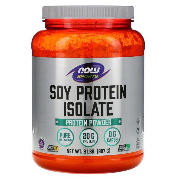 Now Foods, Sports, Aislado de Proteína de Soya, Natural sin sabor, 2 lbs (907 g)