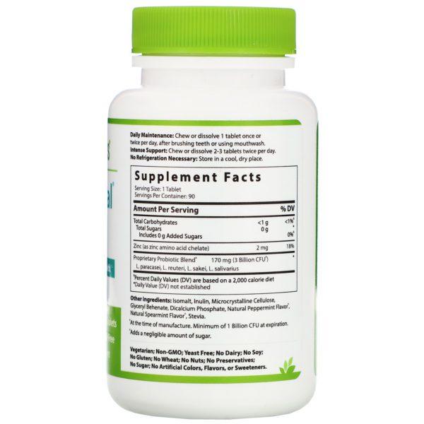 Hyperbiotics, PRO-Dental, Sabor a menta natural, 90 comprimidos masticables - Imagen 2