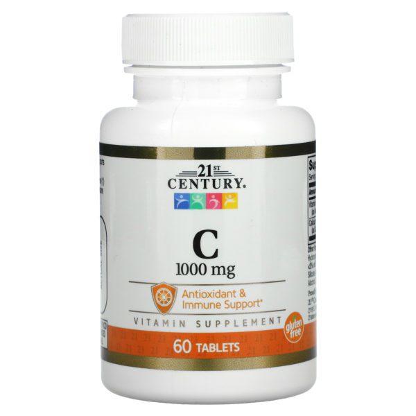 21st Century, Vitamina C, 1000 mg, 60 comprimidos