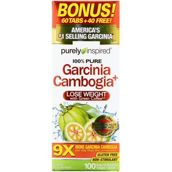 Purely Inspired, Garcinia cambogia+, 100 comprimidos vegetales fáciles de tragar