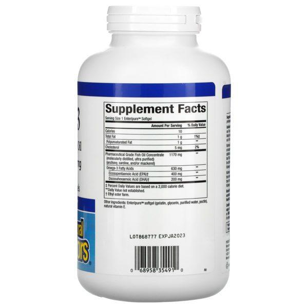 Natural Factors, Rx Omega-3, 630 mg, 240 cápsulas enteripure - Imagen 2