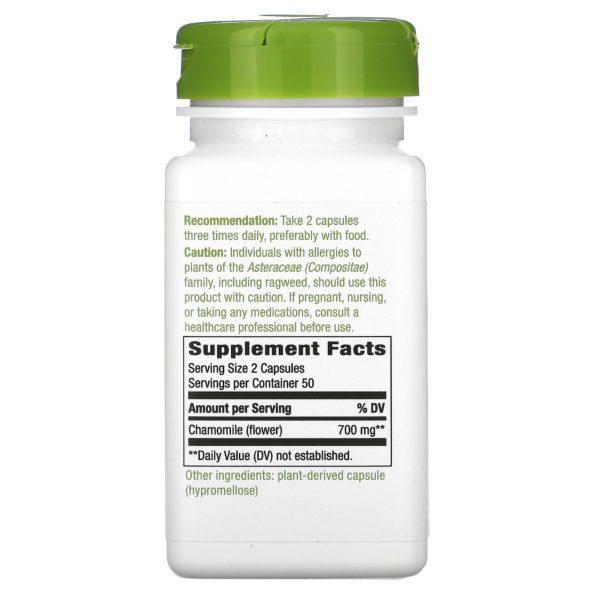 Nature's Way, Chamomile Flower, 700 mg, 100 Vegan Capsules - Imagen 2