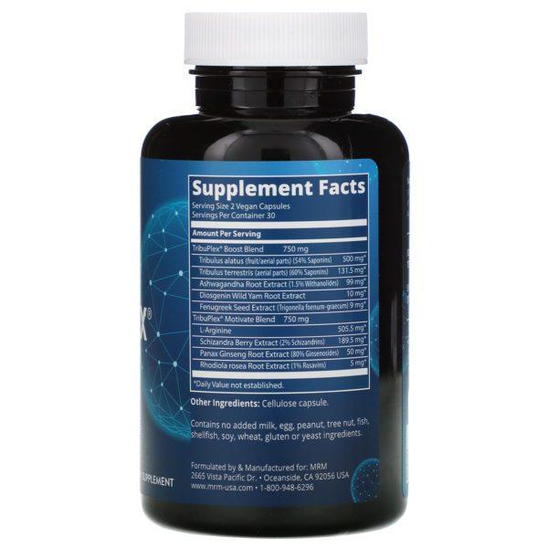 MRM, Nutrition, TribuPlex 750, 60 cápsulas veganas - Imagen 2