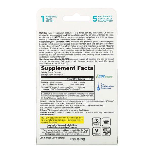Jarrow Formulas, Saccharomyces Boulardii Plus MOS, 5 Billion, 30 Delayed Release Veggie Caps - Imagen 2
