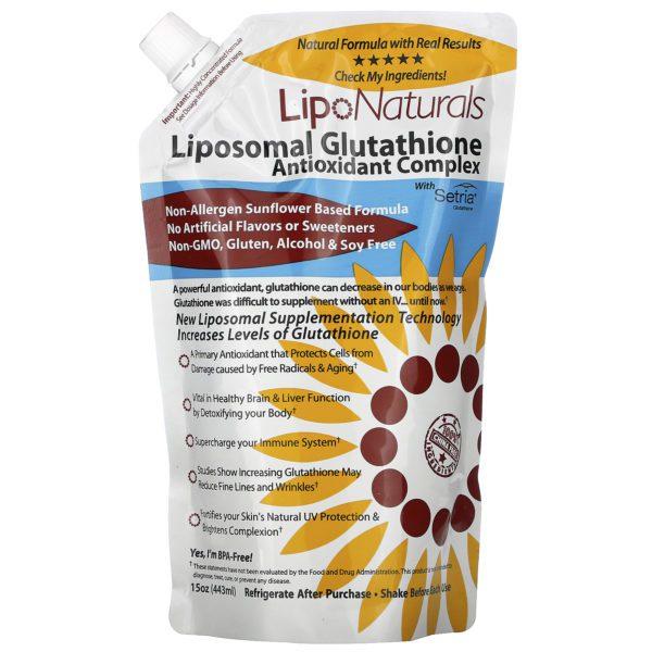 Lipo Naturals, Complejo antioxidante con glutatión liposómico y setria, 15 oz (443 ml)
