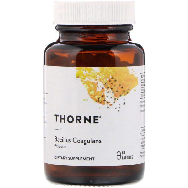 Thorne Research, Bacillus Coagulans, 60 Cápsulas Vegetales