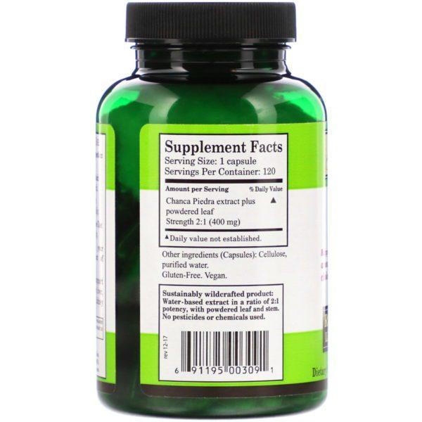 Whole World Botanicals, Chancapiedra real, Apoyo para la vesícula biliar y el hígado, 400 mg, 120 cápsulas vegetales - Imagen 2