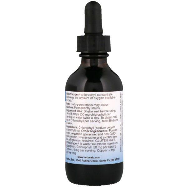 Herbs Etc., ChlorOxygen, concentrado de clorofila, sin alcohol, 2 fl. Oz (59 ml) - Imagen 2