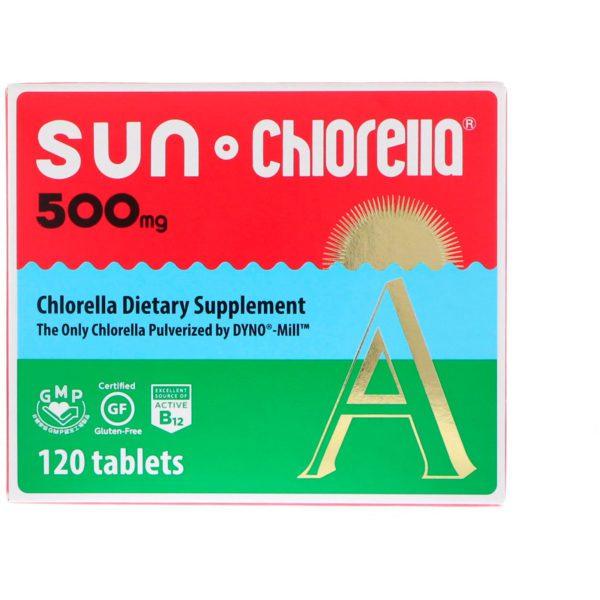 Sun Chlorella, A, 500 mg, 120 comprimidos