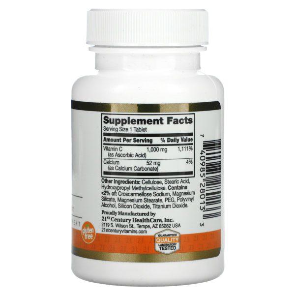 21st Century, Vitamina C, 1000 mg, 60 comprimidos - Imagen 2